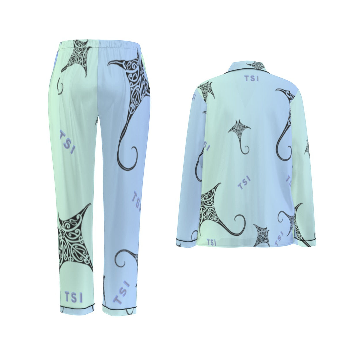 Reef Spirit – Women's Long Pyjama Set (Torres Strait Mantaray Design)