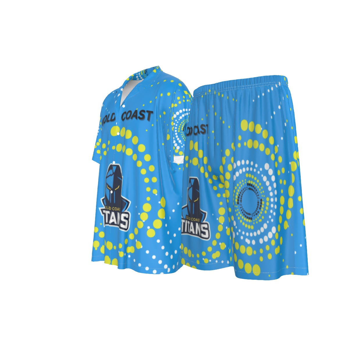 Gold Coast Titans Indigenous Design Men's Silk Pajamas