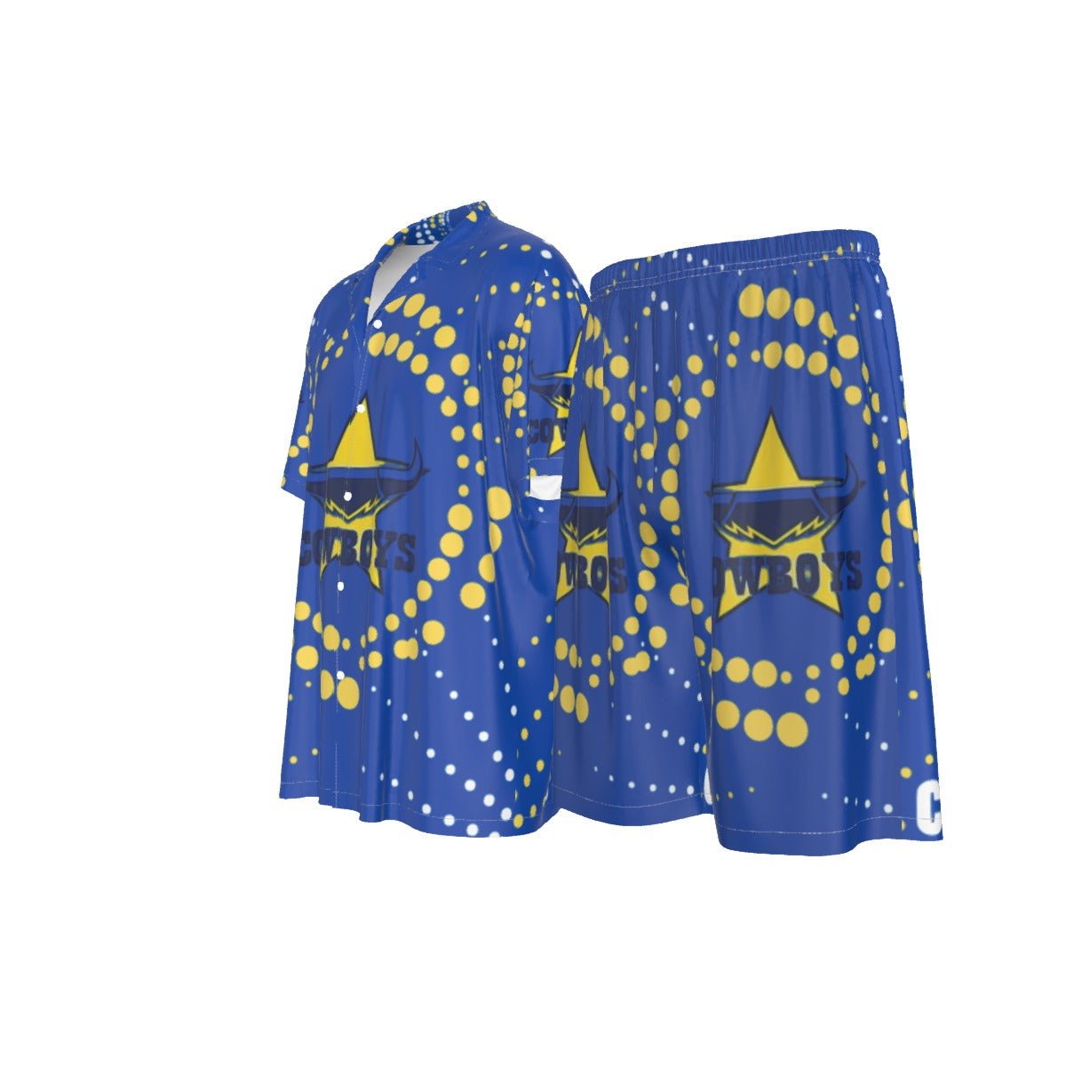 Queensland Cowboys Indigenous Men's Silk Pajama Set