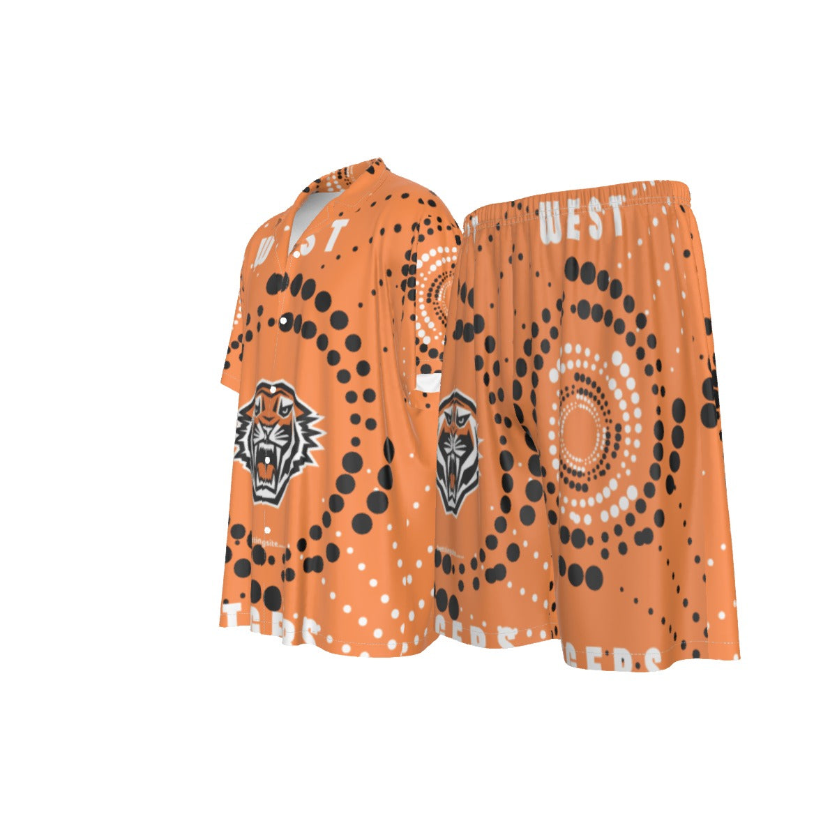 Wests Tigers Indigenous Design Men's Silk Pajamas