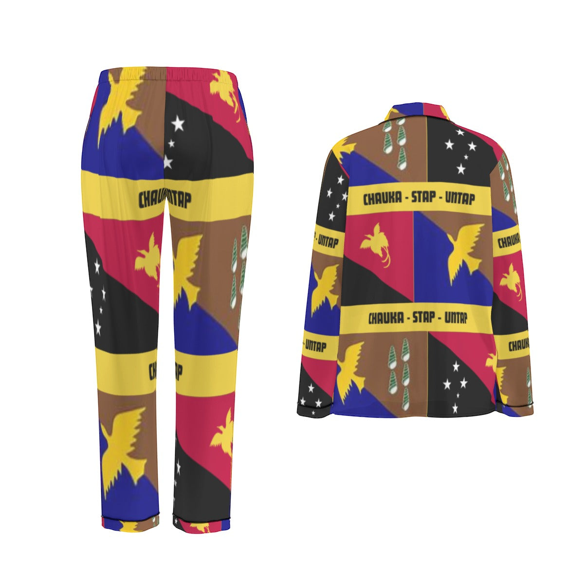 Island Unity – Women's Long Pyjama Set (PNG & Manus Island Inspired Design)