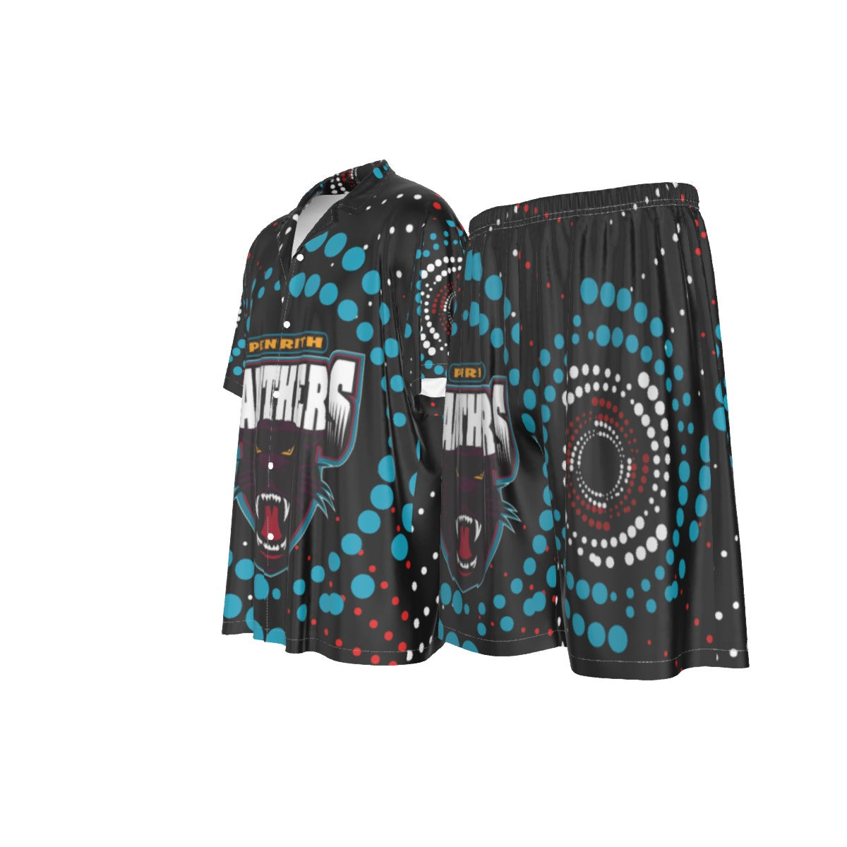 Penrith Panthers Indigenous Design Men's Silk Pajamas