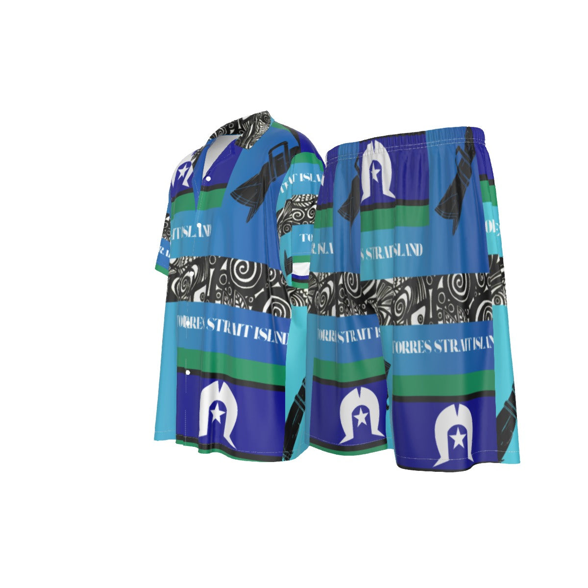 Torres Strait Island-Inspired Silk Pajama Set for Men