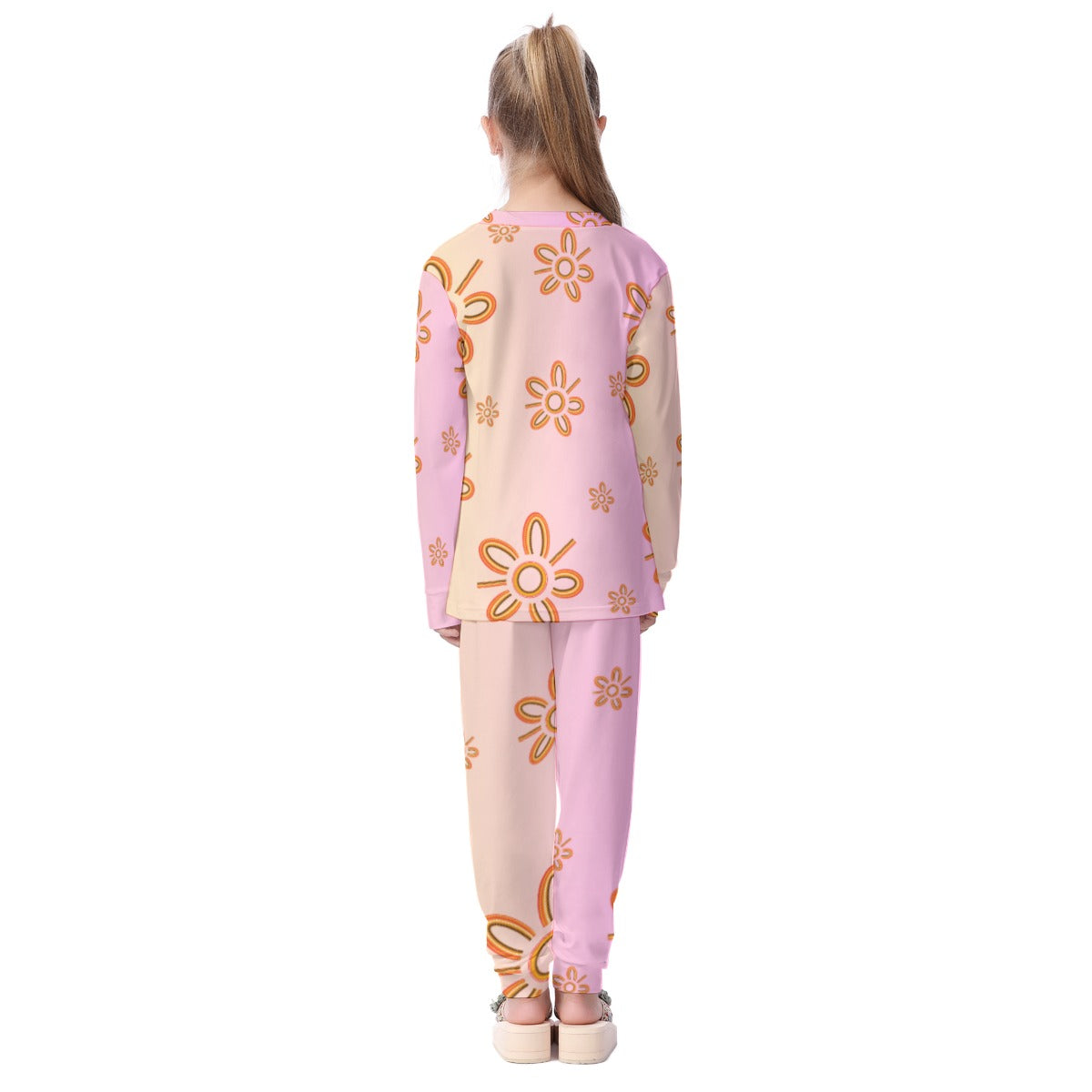 Pink Design Kids 2-Piece Long Pajama Set