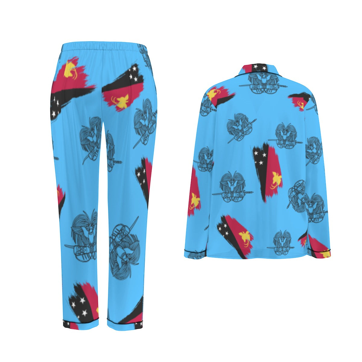 Wings of PNG – Women's Long Pyjama Set (Flag & Bird of Paradise Design)