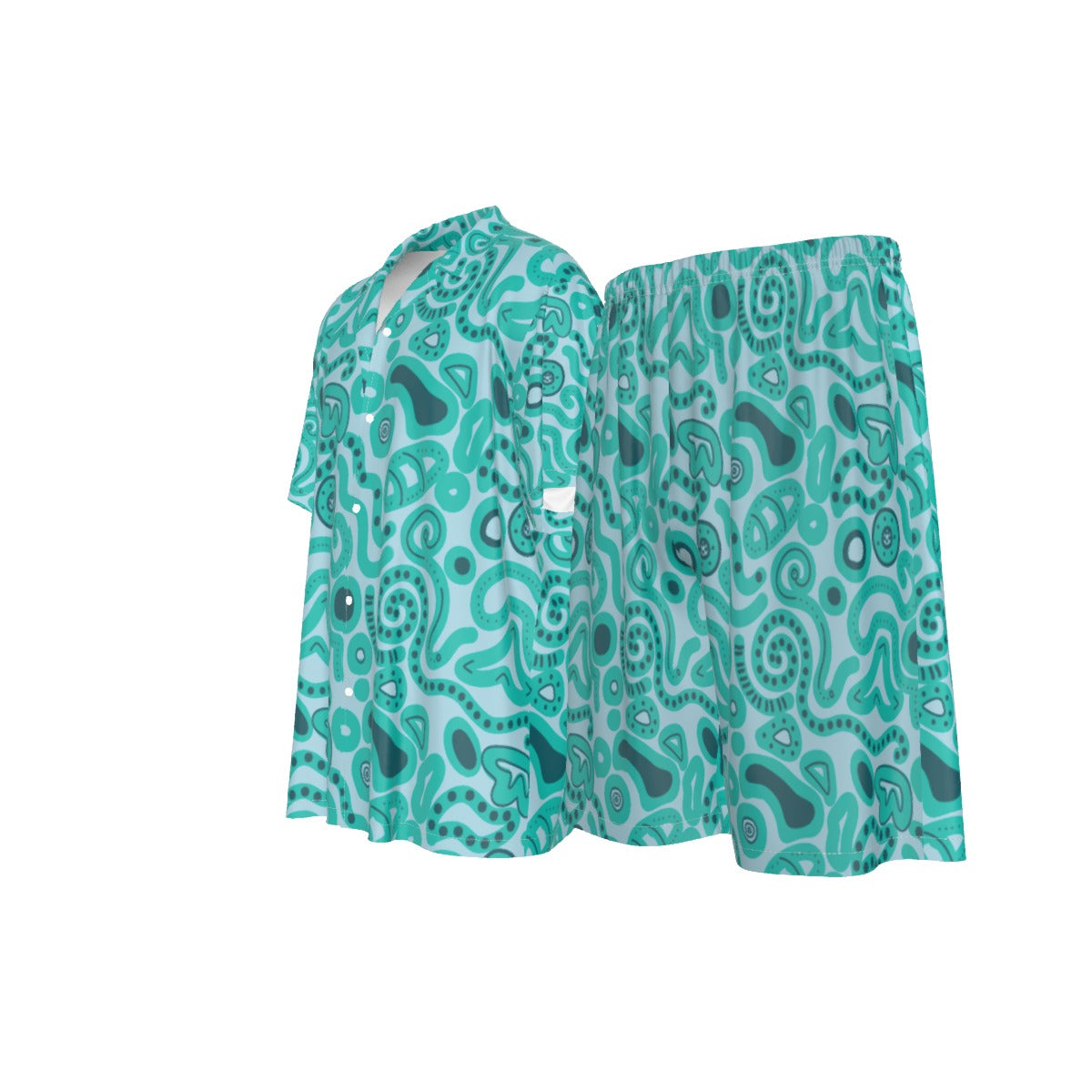 Sacred Earth: Indigenous Green Design Silk Pajamas for Men