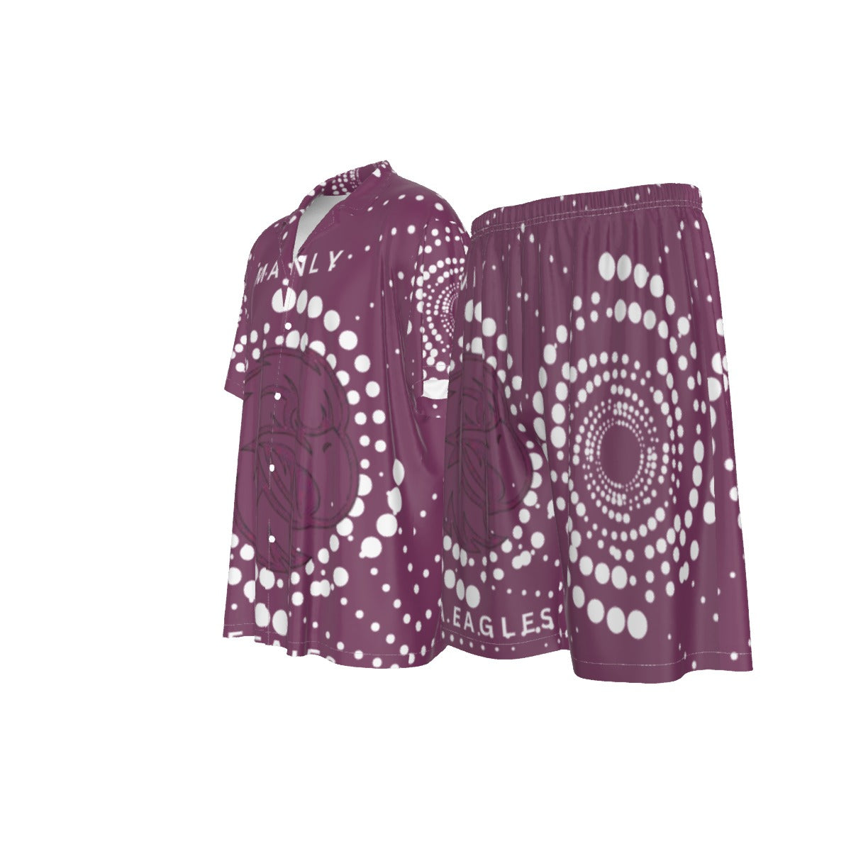 Manly Sea Eagles Indigenous Design Men's Silk Pajamas