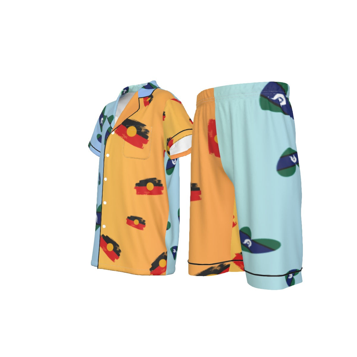 Tsi & Aboriginal Design Kids 2-Piece Short Pajama Set