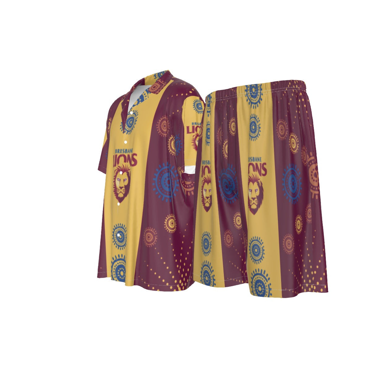 Silk 2-Piece PJ Set – Brisbane Lions Indigenous Men