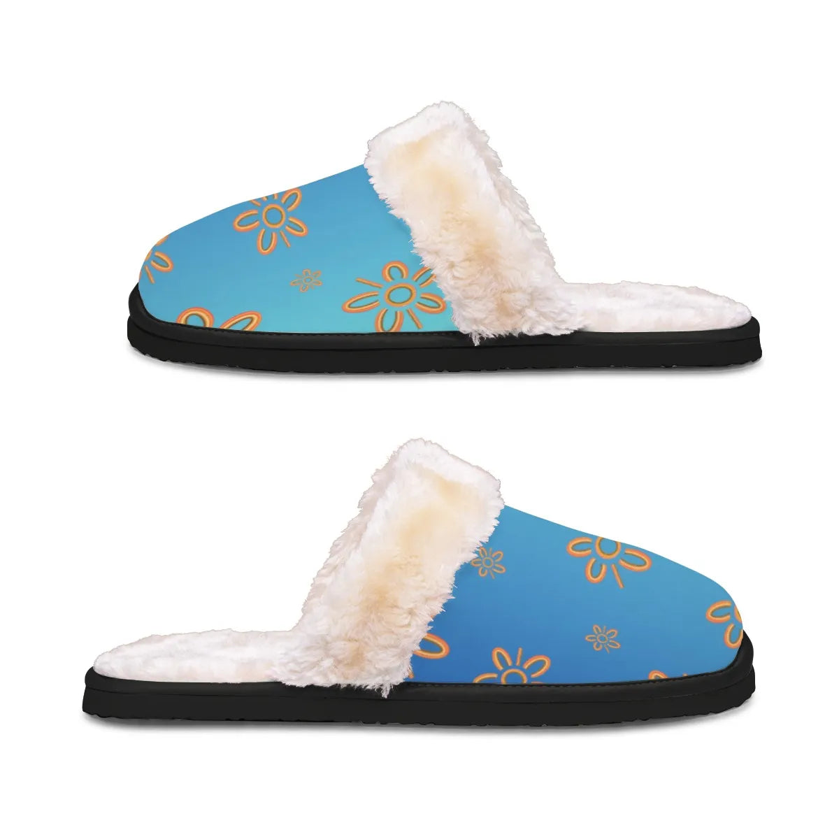 Blue Indigenous Design Slippers