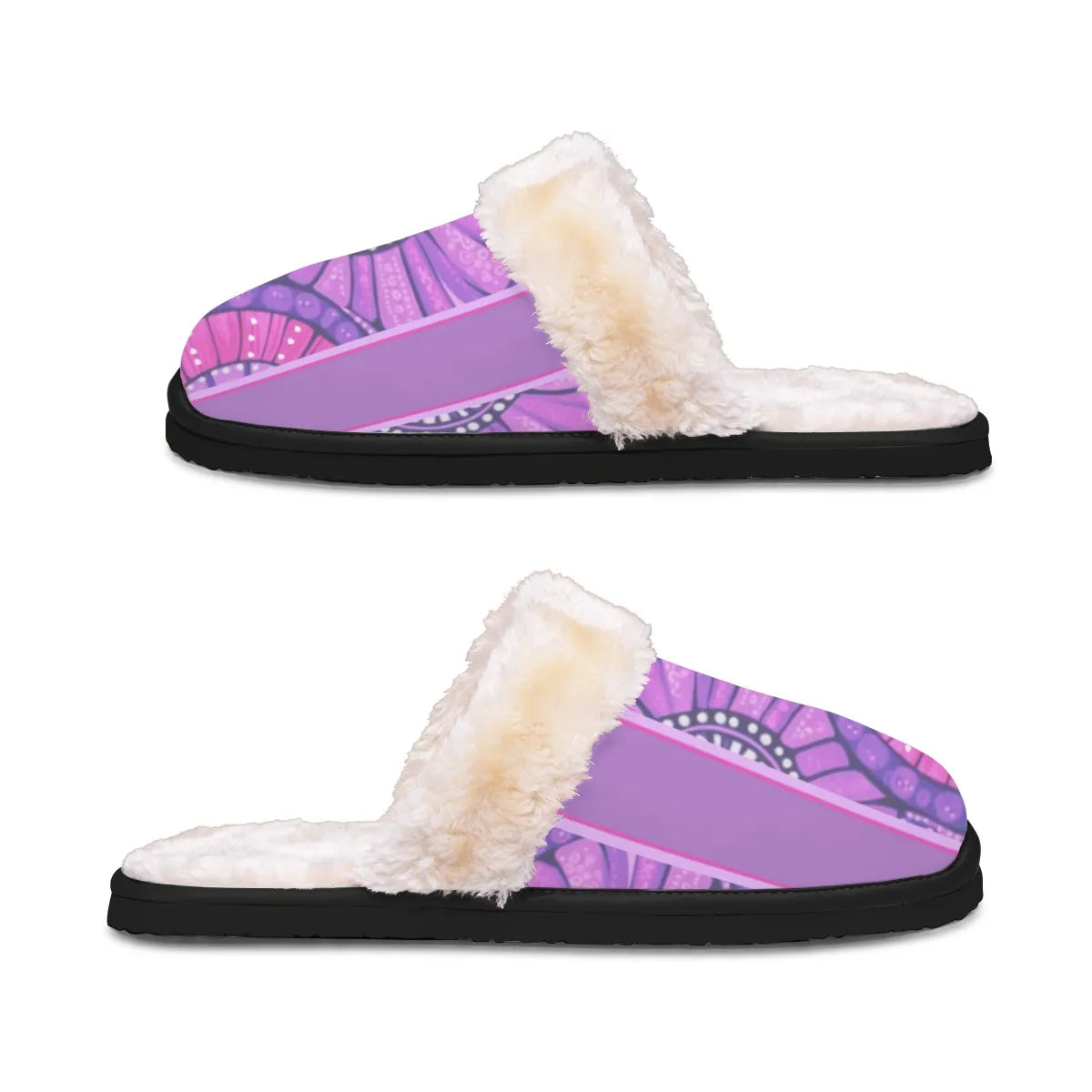 Indigenous Purple Design Slippers