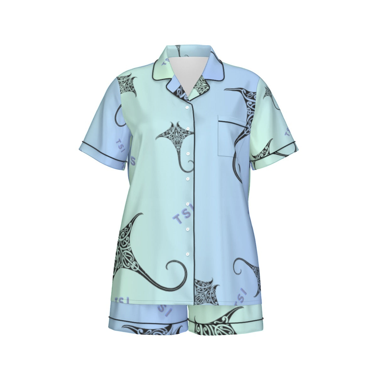 TSI Design Silk PJ Set – Short Sleeve & Shorts