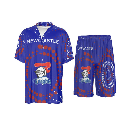 Newcastle Knights Indigenous Design Men's Silk Pajamas