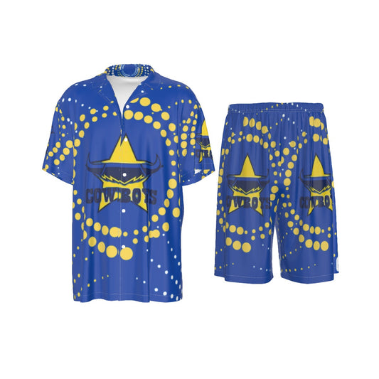 Queensland Cowboys Indigenous Men's Silk Pajama Set