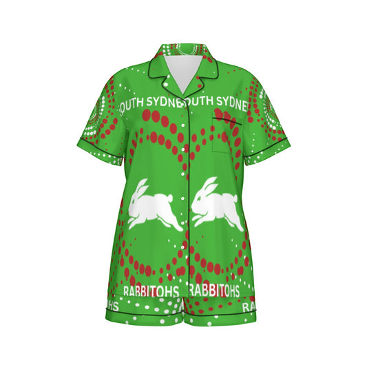 South Sydney Rabbitohs Indigenous Design Women's Silk Pajamas