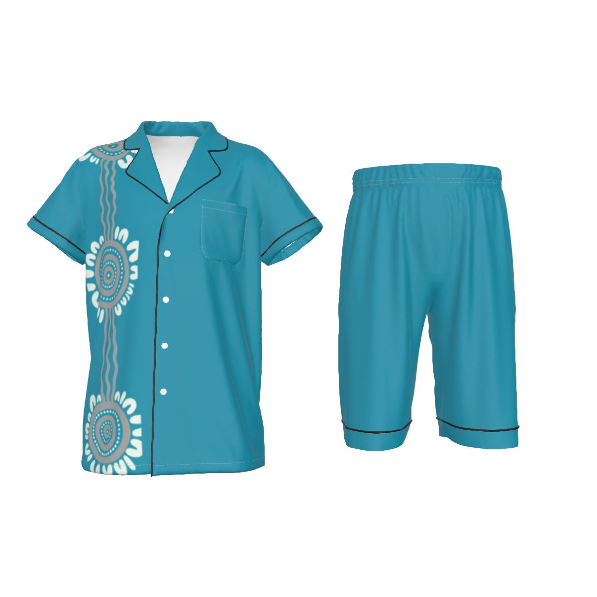 Silk Kids' Pajama Set – Aqua Indigenous Design