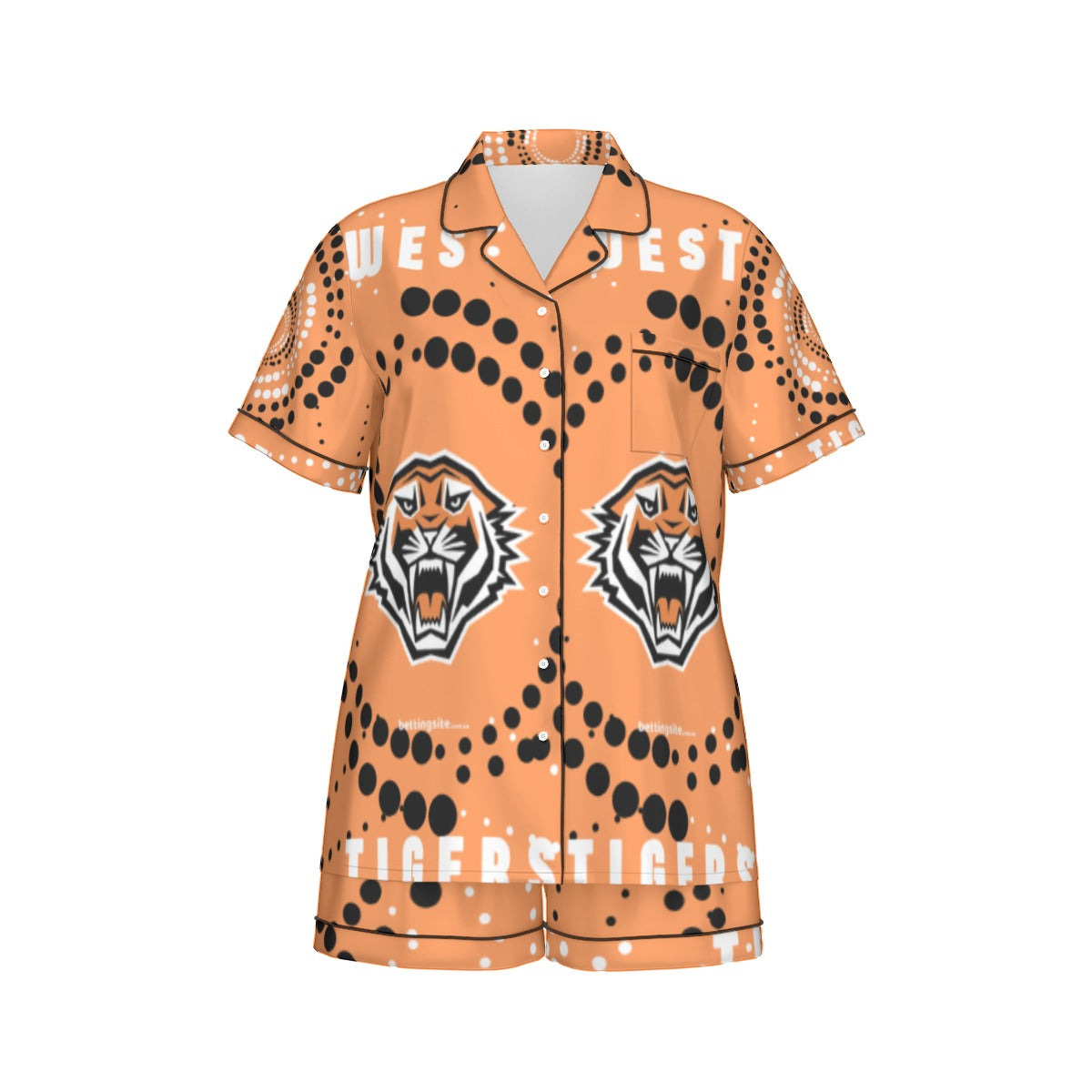 Wests Tigers Indigenous Design Women's Silk Pajamas