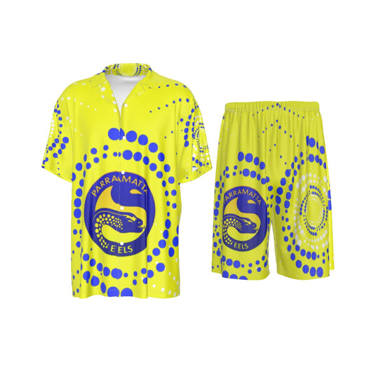 Parramatta Eels Indigenous Design Men's Silk Pajamas