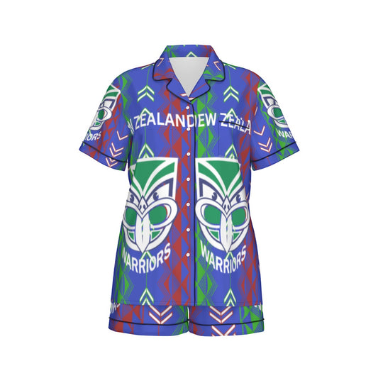 New Zealand Warriors Indigenous Design Women's Silk Pajamas