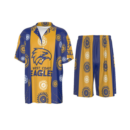Men’s West Coast Eagles Indigenous Silk Pajama Set
