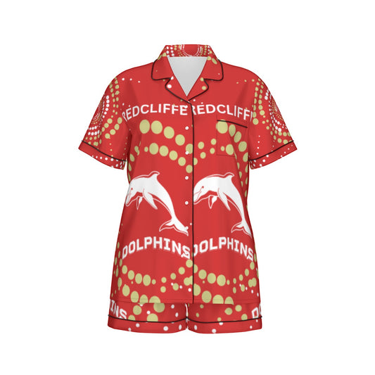 Redcliffe Dolphins Indigenous Design Women's Silk Pajamas