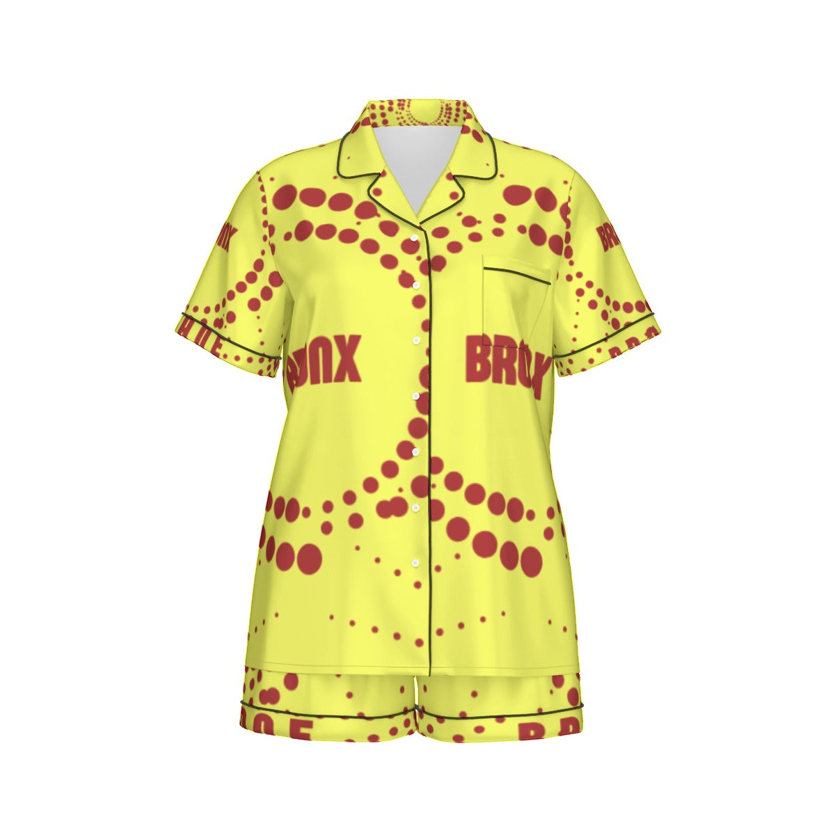 Indigenous Brisbane Broncos Women's 2-Piece Silk Pajama Set