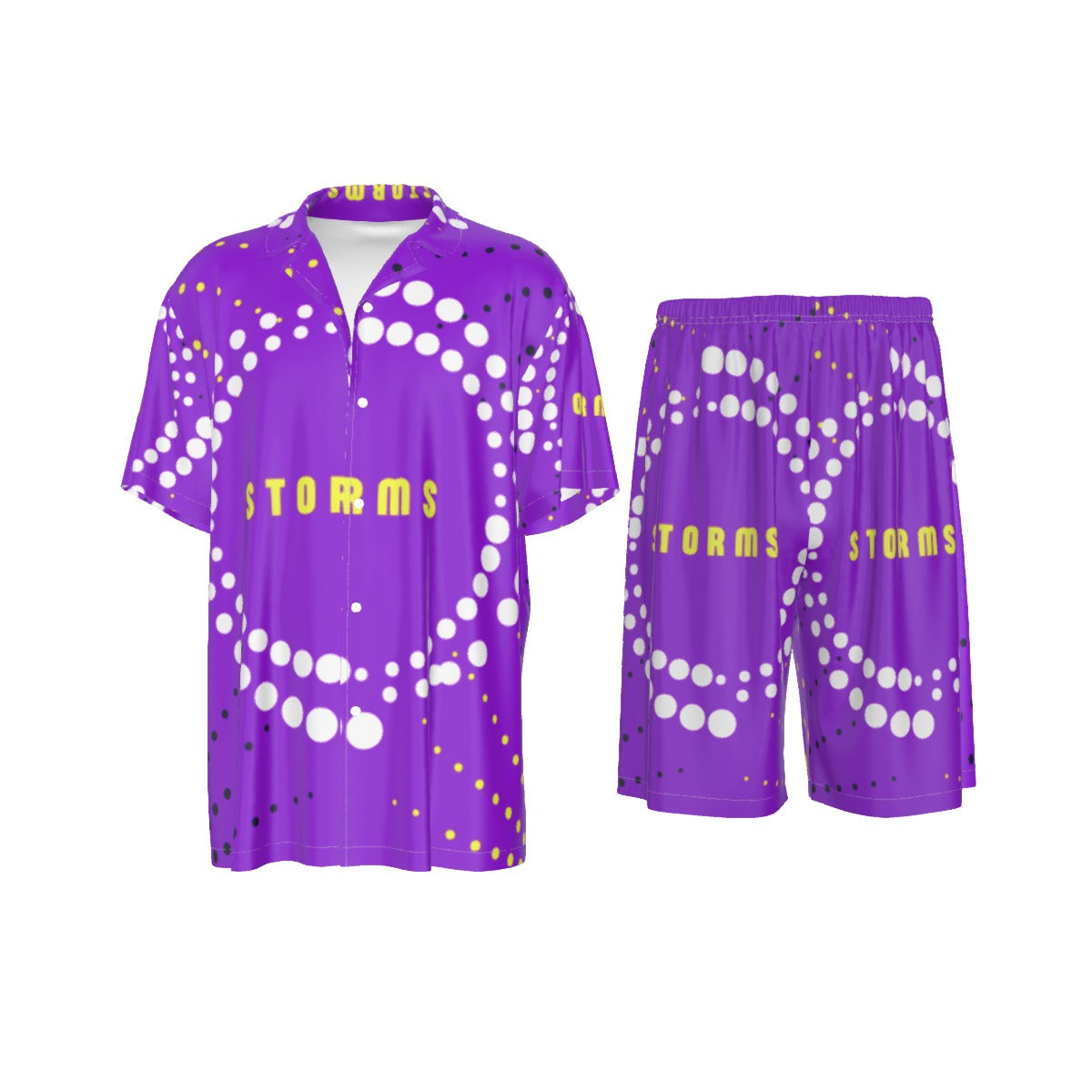 Men's Melbourne Storm Indigenous Silk Pajamas – Two-Piece Luxury Sleepwear