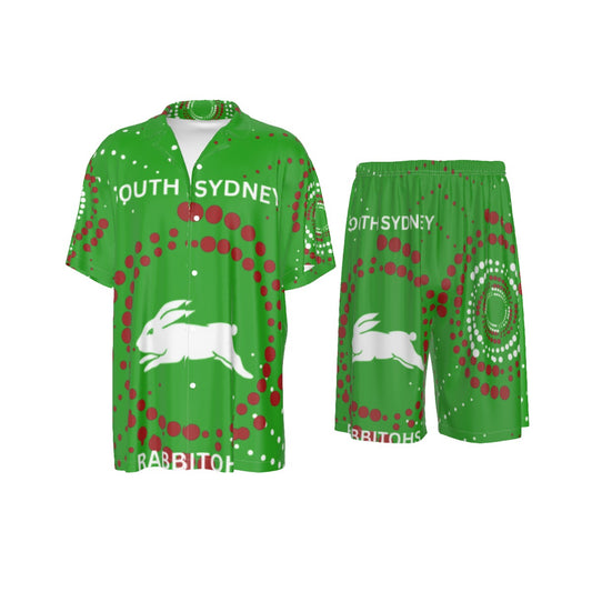 South Sydney Rabbitohs Indigenous Design Men's Silk Pajamas