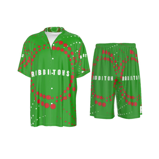 Indigenous South Sydney Rabbitohs Men's 2-Piece Silk Pajama Set