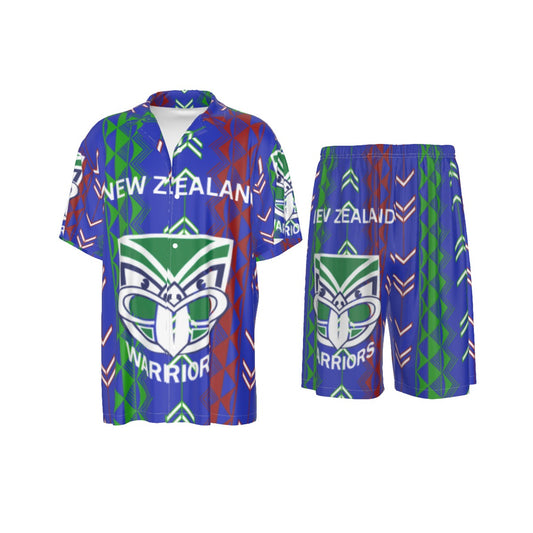 New Zealand Warriors Indigenous Design Men's Silk Pajamas