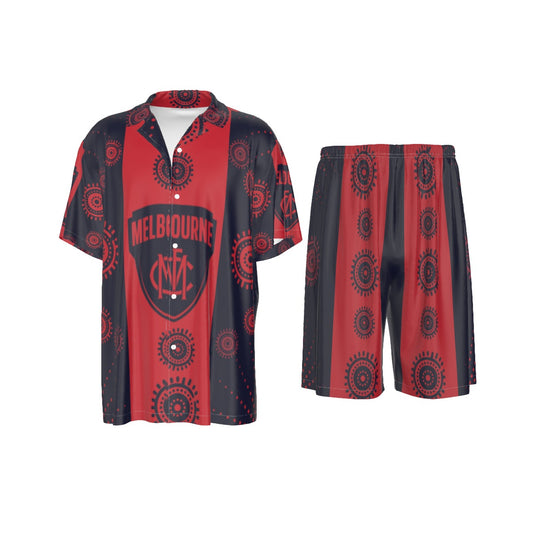 Men’s Melbourne Demons Indigenous Silk Pajama Set