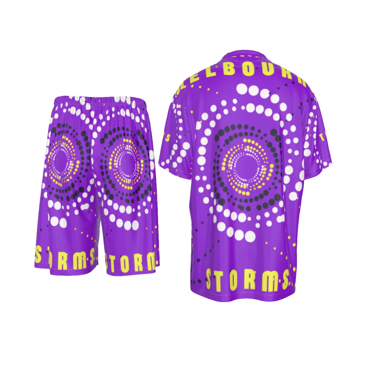 Men's Melbourne Storm Indigenous Silk Pajamas – Two-Piece Luxury Sleepwear