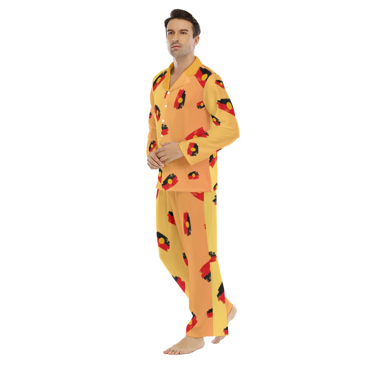 Men’s Long Pajama Set - Aboriginal Design