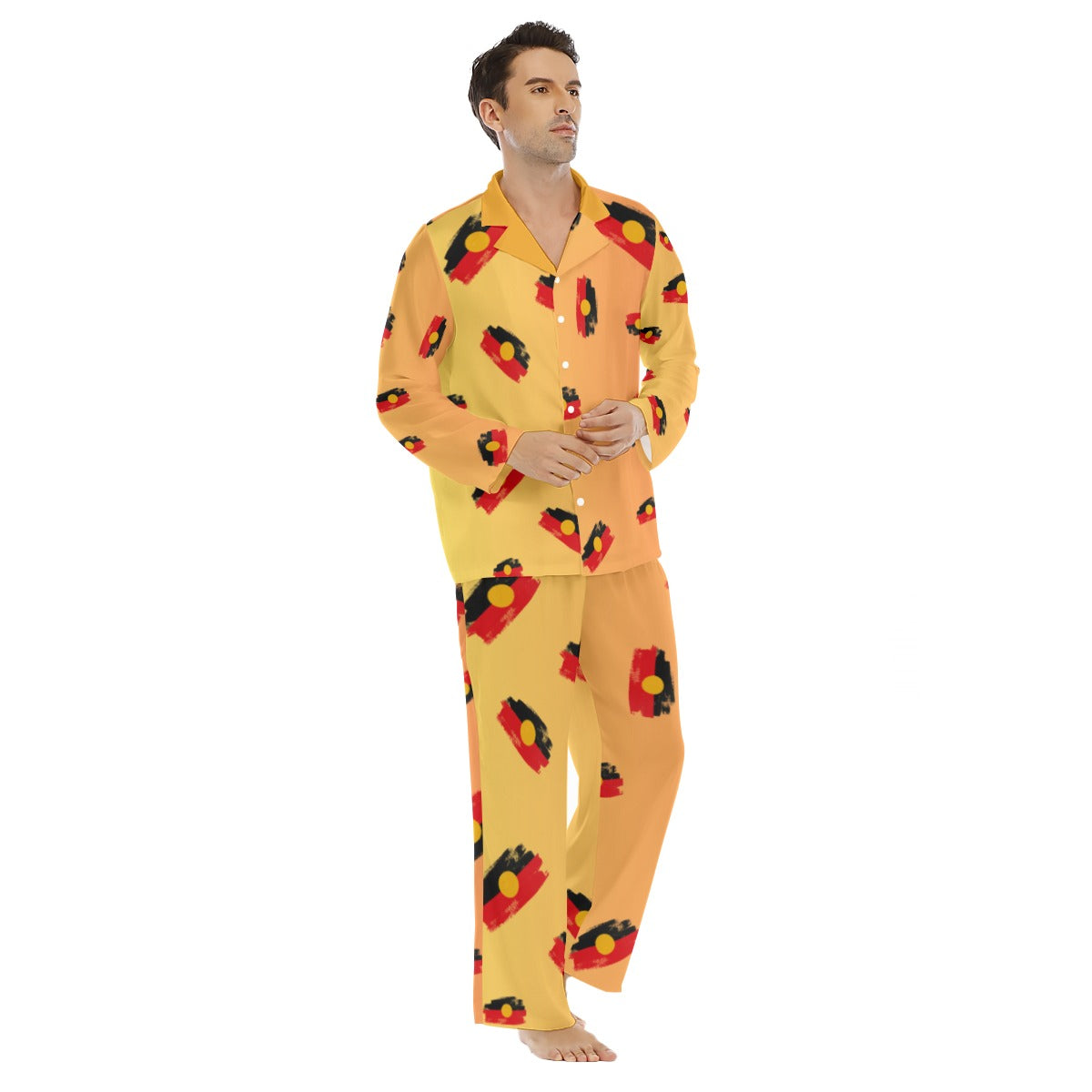 Men’s Long Pajama Set - Aboriginal Design