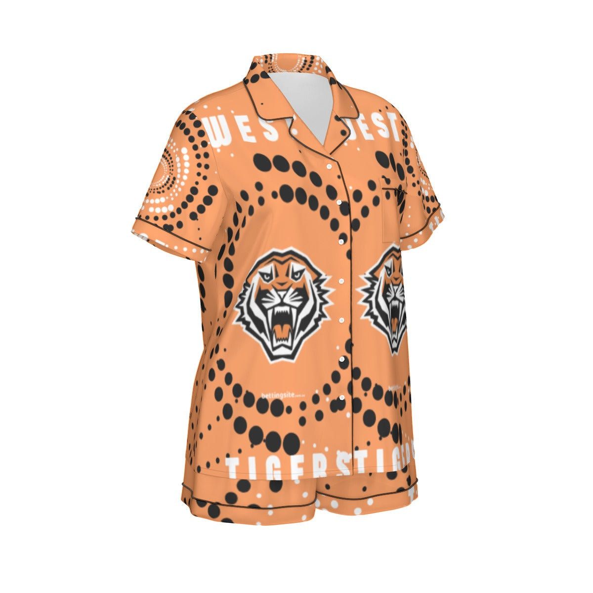 Wests Tigers Indigenous Design Women's Silk Pajamas