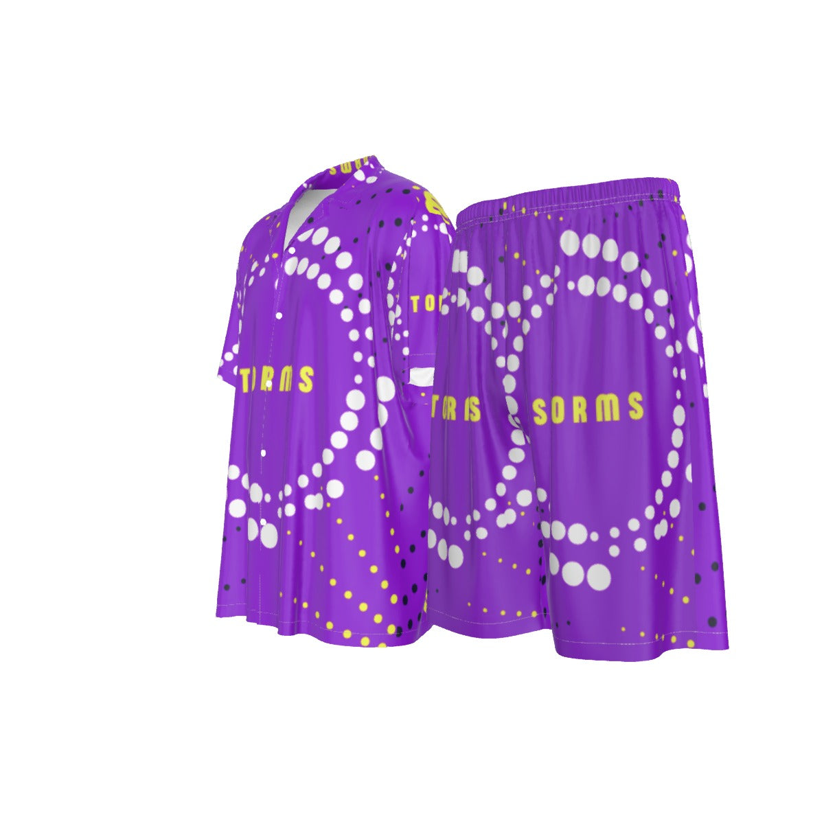 Men's Melbourne Storm Indigenous Silk Pajamas – Two-Piece Luxury Sleepwear