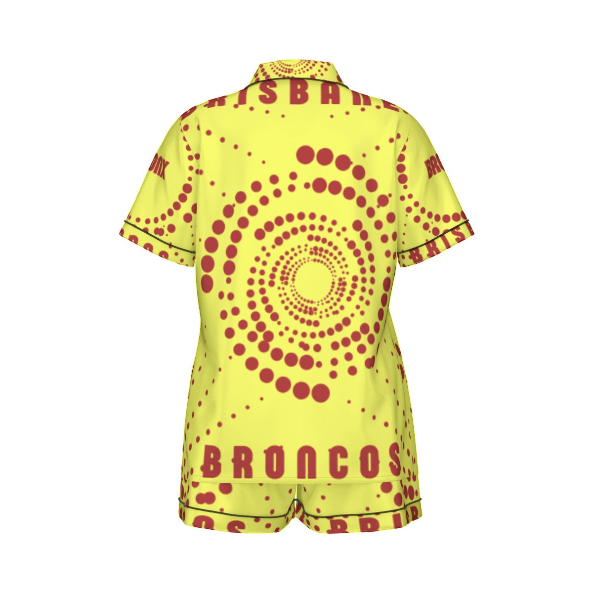 Indigenous Brisbane Broncos Women's 2-Piece Silk Pajama Set