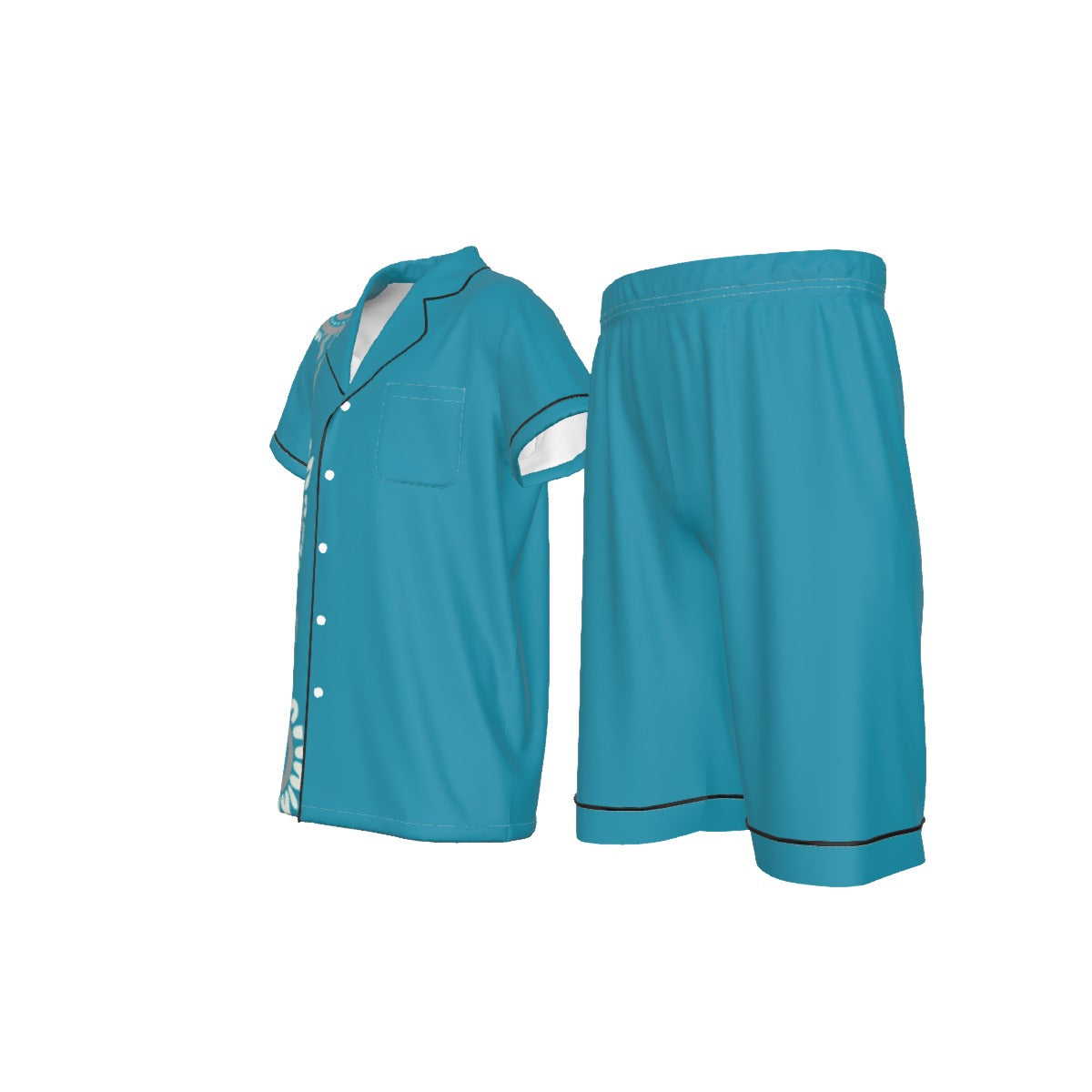 Silk Kids' Pajama Set – Aqua Indigenous Design