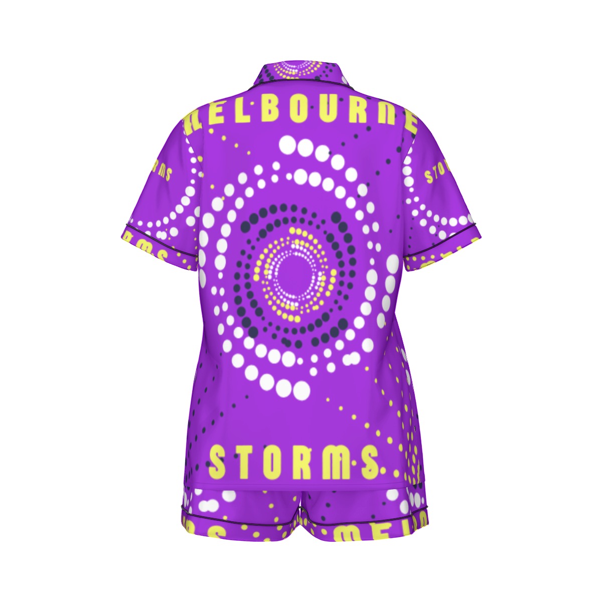 Indigenous Melbourne Storm Women's 2-Piece Silk Pajama Set