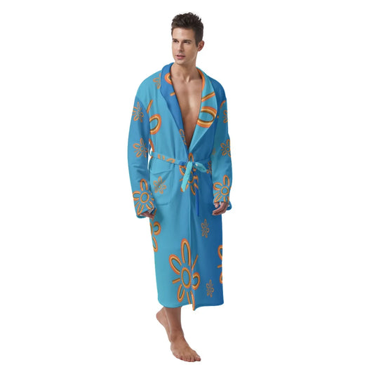 Blue Design Men’s Robe