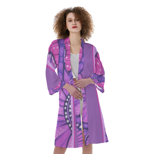 Indigenous Design Purple Women's Robe